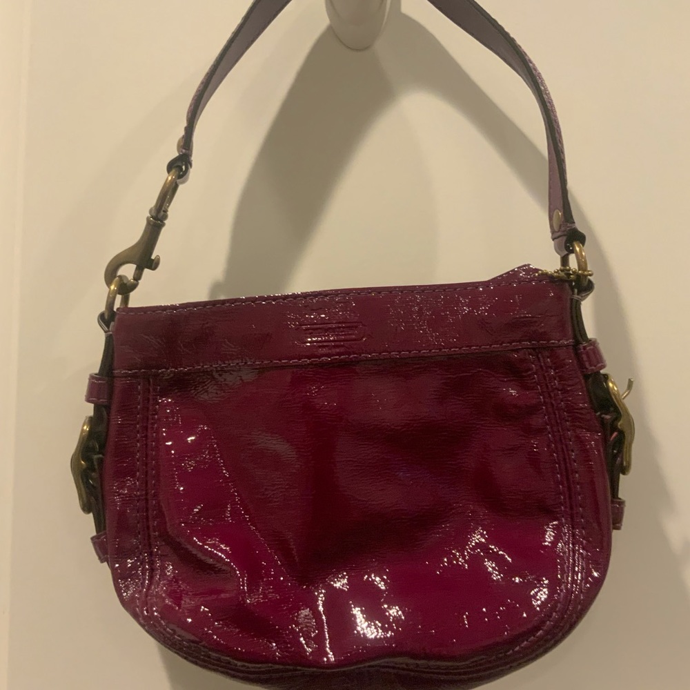 Coach patent leather mini bag